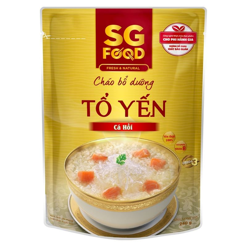 Cháo bổ dưỡng SG Food vị tổ yến, cá hồi gói 240g (từ 10 tháng) 6