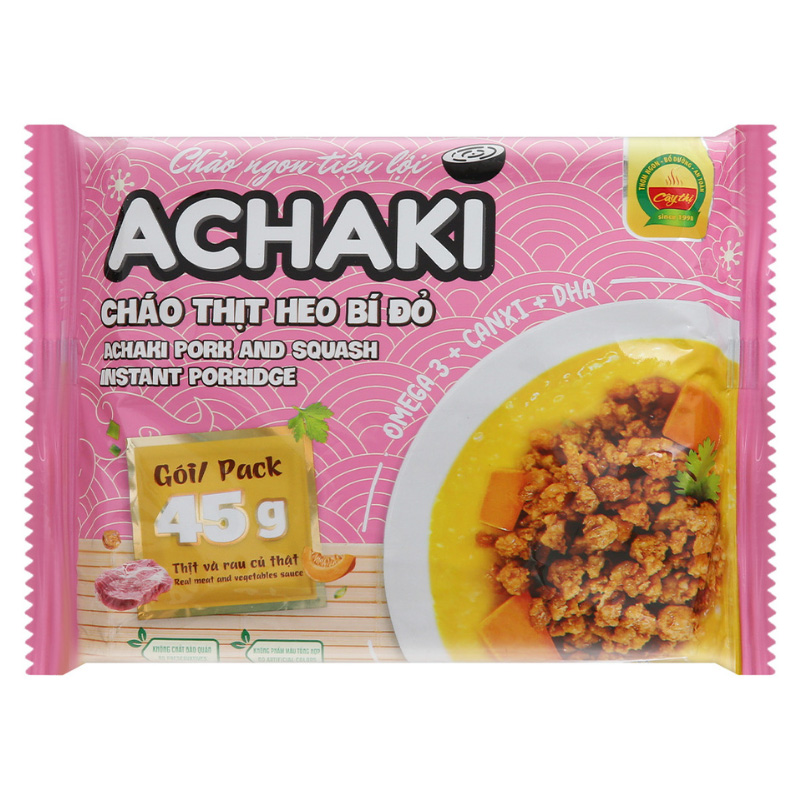 Cháo ăn liền Achaki vị thịt heo, bí đỏ gói 72g (từ 1 tuổi) 9