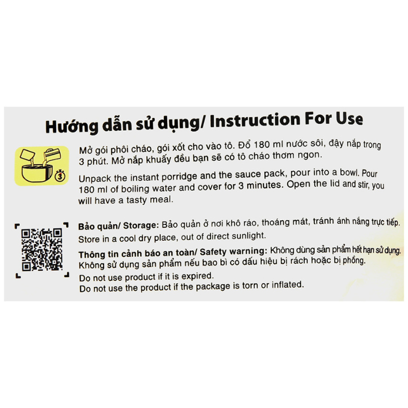 Cháo ăn liền Achaki vị tôm, cà rốt gói 72g (từ 1 tuổi) 15