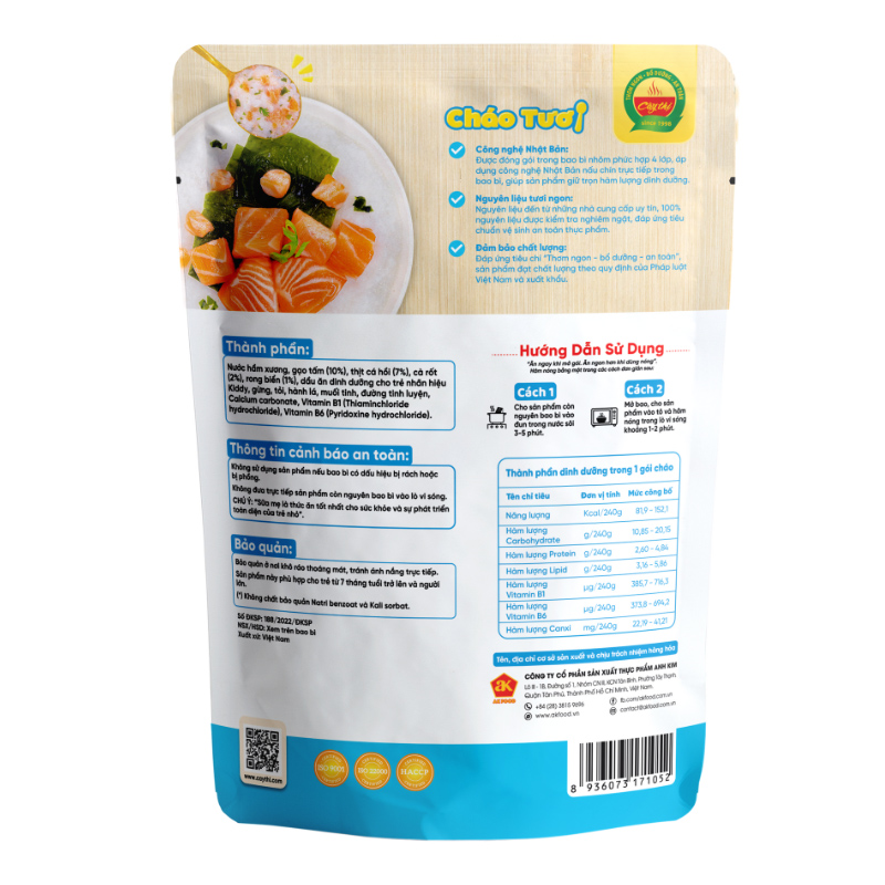 Combo 3 gói cháo tươi Cây Thị vị cá hồi, rong biển 240g (từ 7 tháng) 3