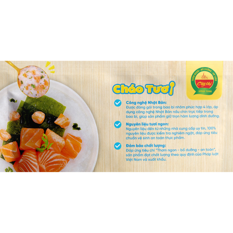 Combo 3 gói cháo tươi Cây Thị vị cá hồi, rong biển 240g (từ 7 tháng) 4