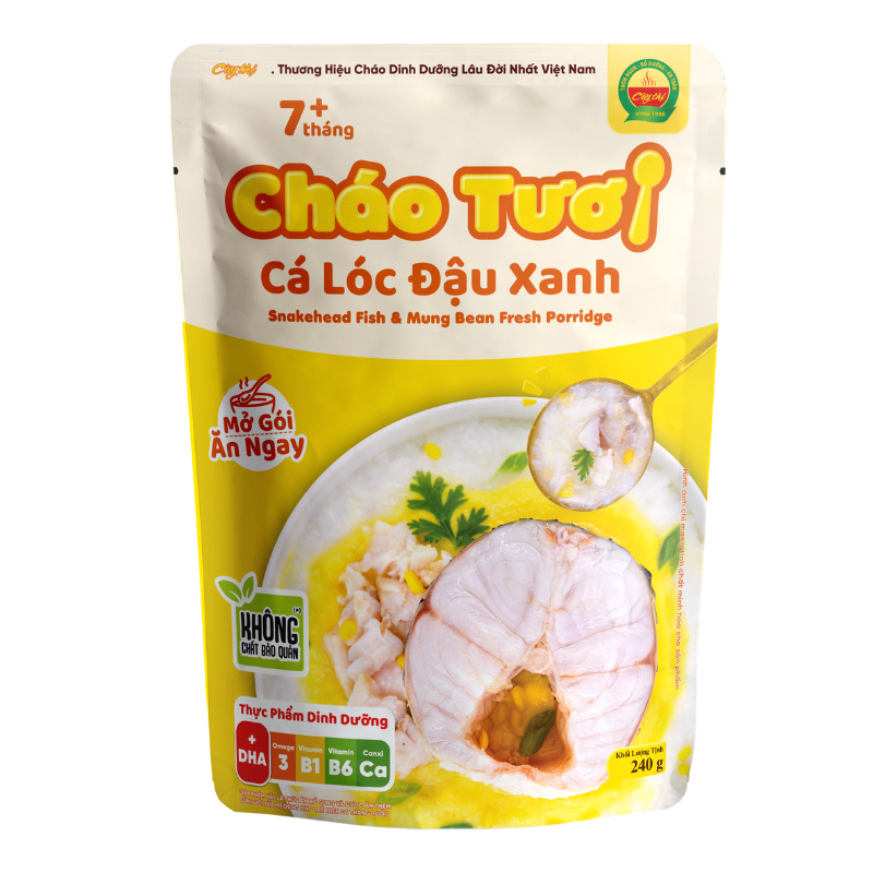 Combo 3 gói cháo tươi Cây Thị vị cá lóc, đậu xanh 240g (từ 7 tháng) 2