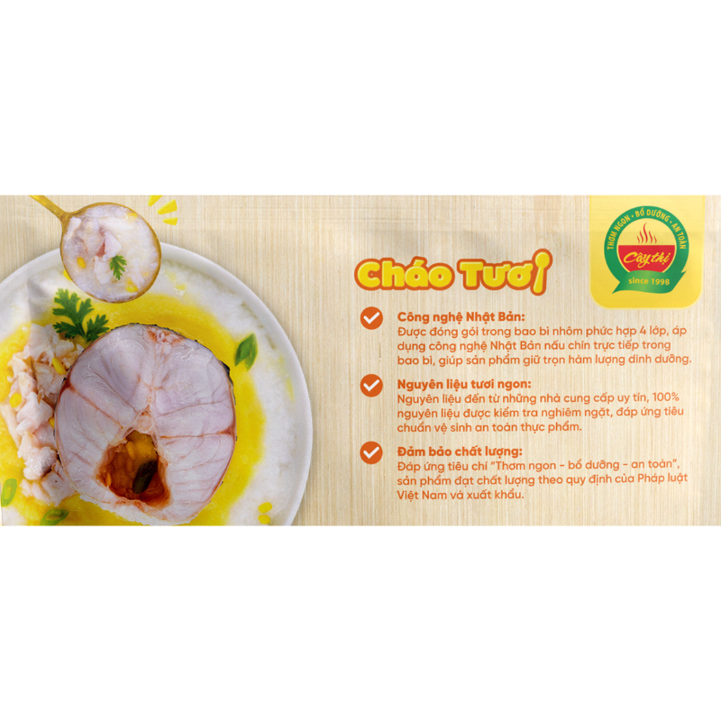 Combo 3 gói cháo tươi Cây Thị vị cá lóc, đậu xanh 240g (từ 7 tháng) 4