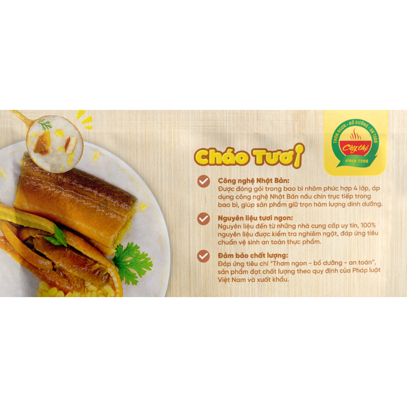 Combo 3 gói cháo tươi Cây Thị vị lươn, đậu xanh 240g (từ 7 tháng) 4