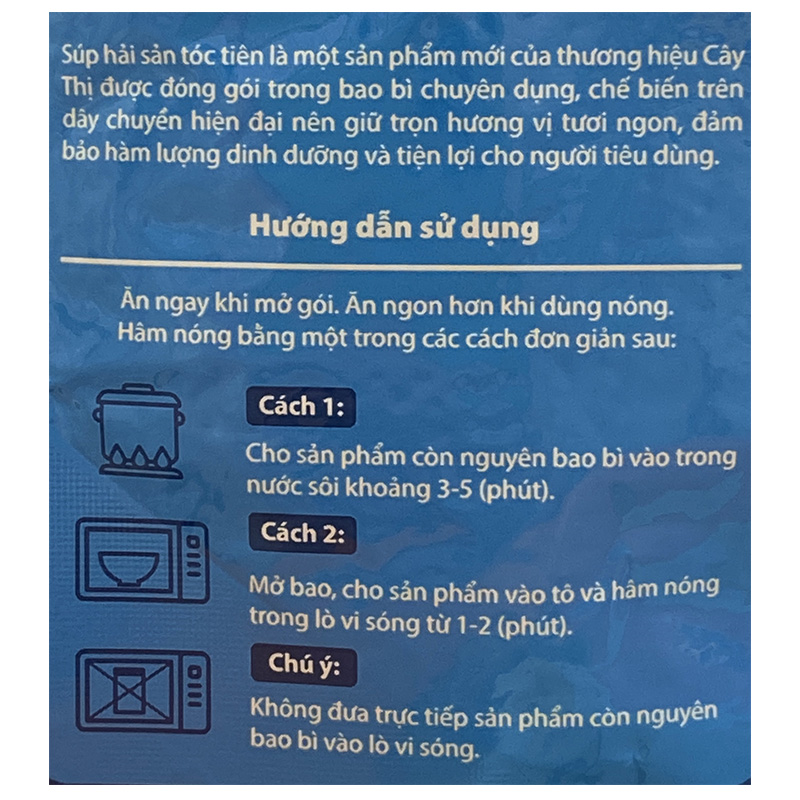 Combo 3 gói súp Cây Thị vị hải sản, tóc tiên 260g (từ 1 tuổi) 5