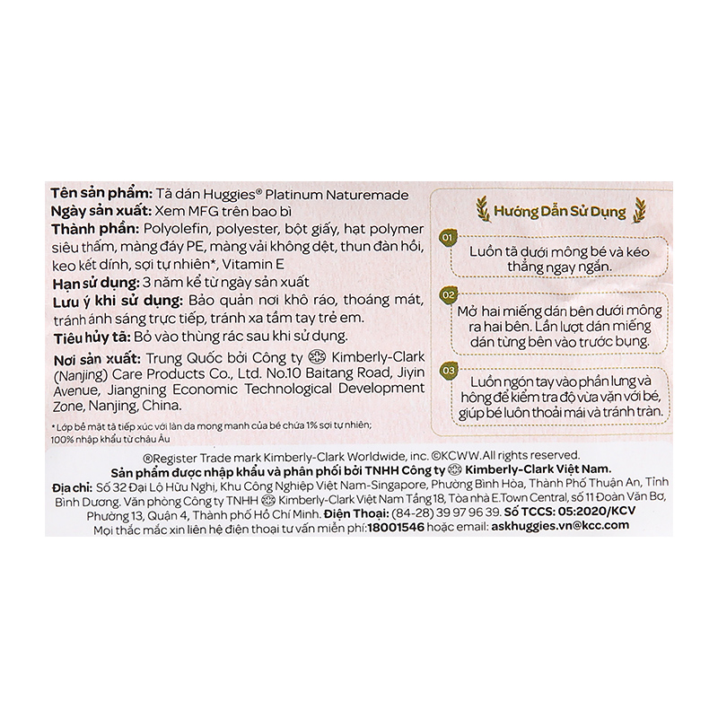 Combo 3 tã dán Huggies Platinum nature made siêu cao cấp size L 54 miếng/bịch (9 - 14 kg) - Giao bao bì ngẫu nhiên 15