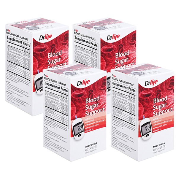 Combo 4 hộp Drlife Blood Sugar Support hỗ trợ cải thiện chỉ số đường huyết