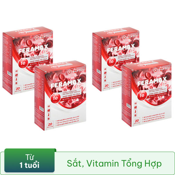 Combo 4 hộp Feramax Bc hộp 20 ống x 10ml