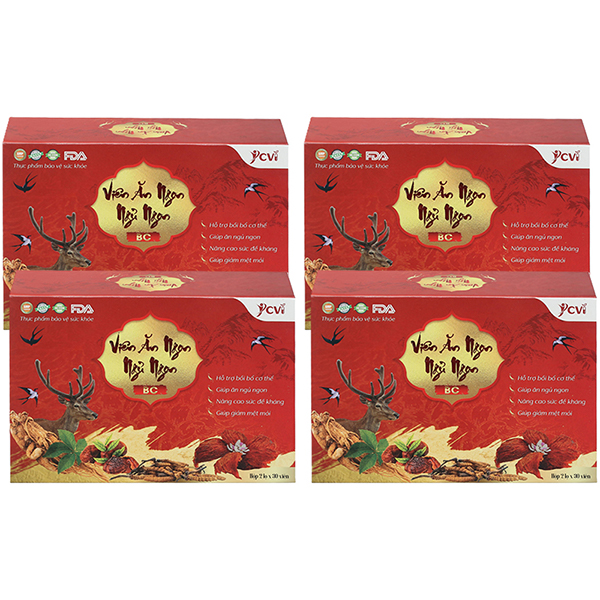 Combo 4 hộp Viên ăn ngon ngủ ngon BC giúp bồi bổ cơ thể, tăng cường sức khoẻ