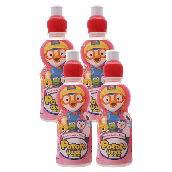 Combo 4 chai nước trái cây Pororo (từ 3 tuổi)