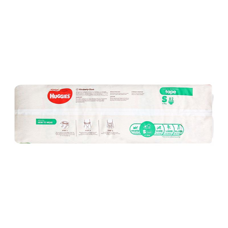 Combo 2 tã dán Huggies Platinum nature made siêu cao cấp size S 82 miếng/bịch (4 - 8 kg) - Giao bao bì ngẫu nhiên 32