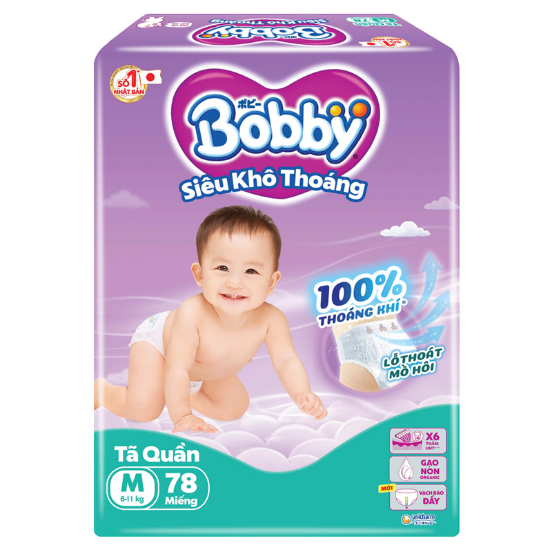 Combo 2 tã quần Bobby size M 78 miếng/bịch (6 - 11 kg) - Giao bao bì ngẫu nhiên 18