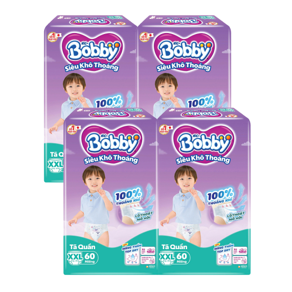 Combo 2 tã quần Bobby size XXL 60 miếng (15 - 25 kg) - Giao bao bì ngẫu nhiên - AVAKids.com