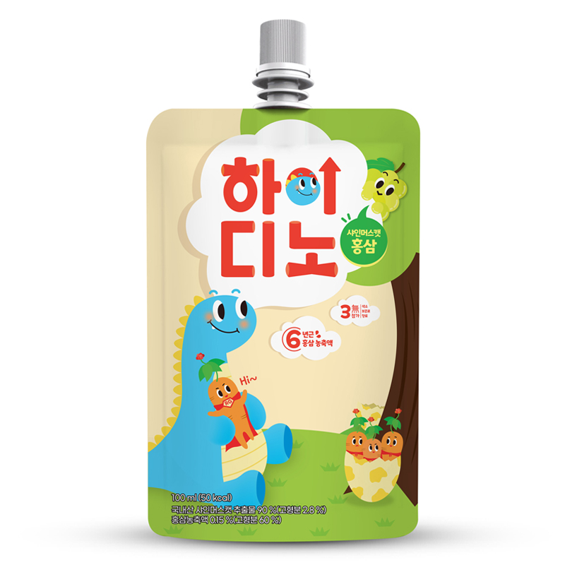Nước trái cây hồng sâm Aram Farm Hi Dino vị nho mẫu đơn 100 ml (từ 1 tuổi) 5