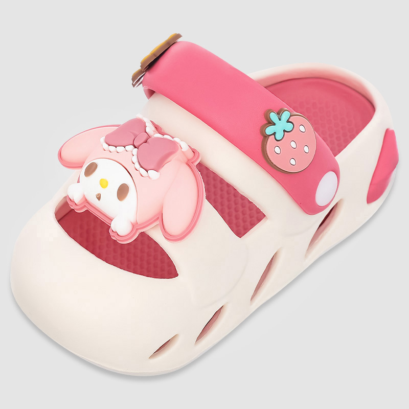 Dép sục cho bé Á Châu Avakids AC84 màu trắng - hồng 3