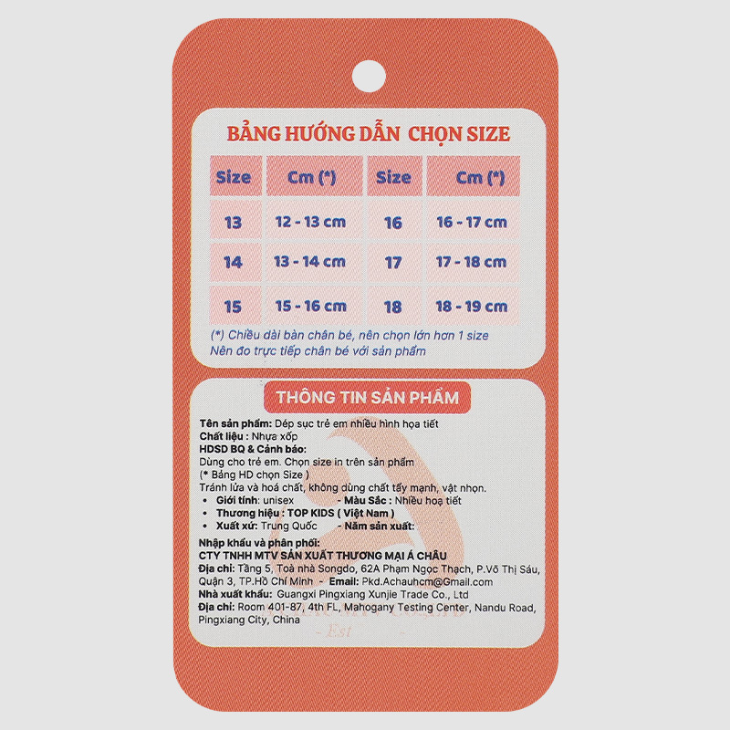 Dép sục cho bé Á Châu Avakids AC86 màu hồng - vàng 10