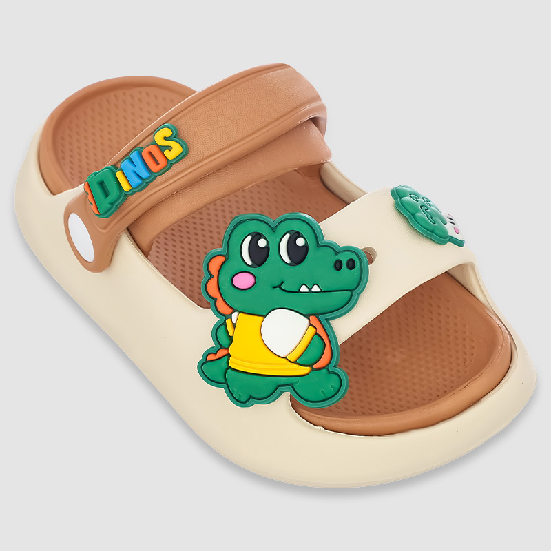 Dép sục cho bé Á Châu Avakids AC88 màu nâu - be 2