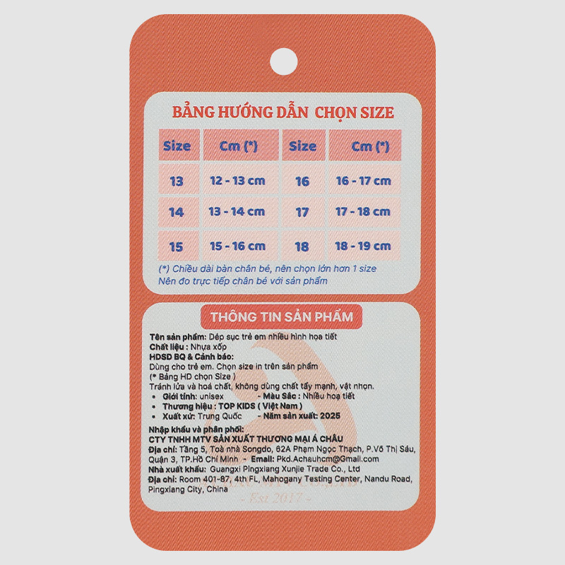 Dép sục cho bé Á Châu Avakids AC89 màu xanh - đỏ 10