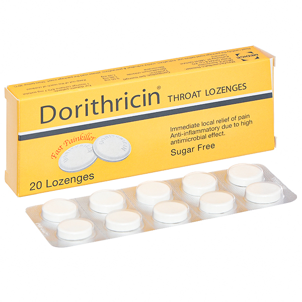 Viên ngậm Dorithricin trị viêm họng, đau họng