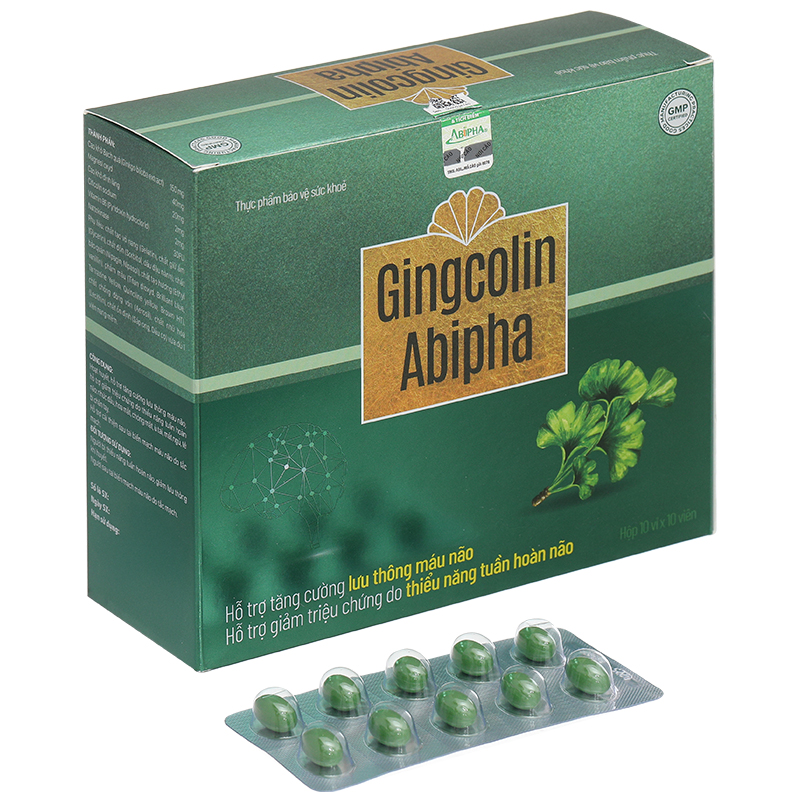 Gingcolin Abipha giúp hoạt huyết, hỗ trợ tăng cường lưu thông máu não