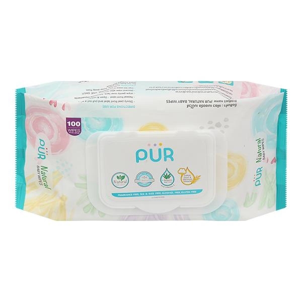 Khăn ướt Pur không mùi gói 100 miếng - AVAKids.com
