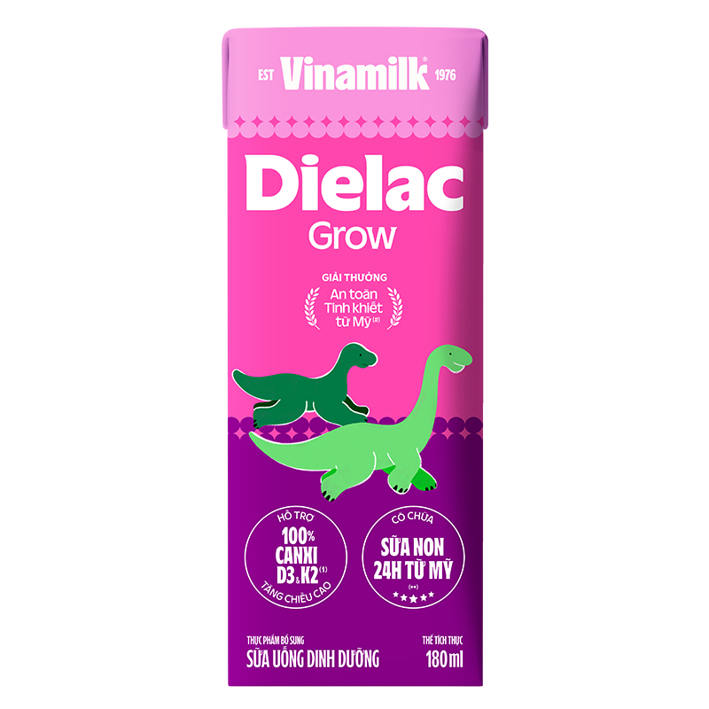 Lốc 4 hộp sữa non pha sẵn Dielac Grow 180 ml (từ 1 tuổi) - Giao bao bì ngẫu nhiên 5