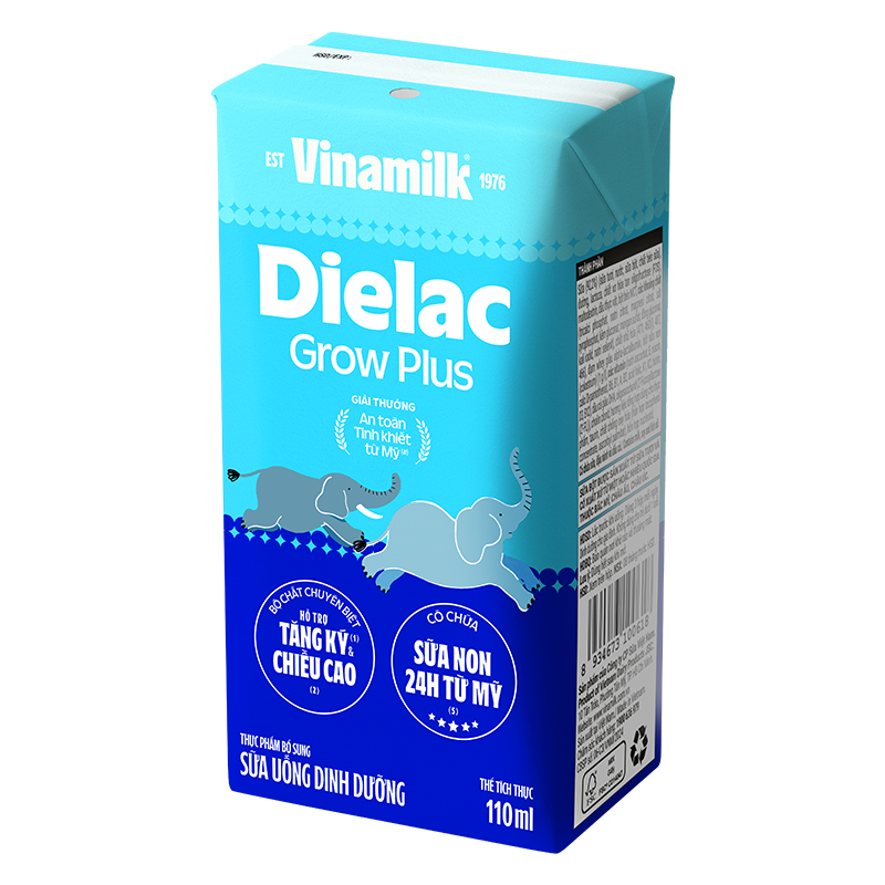 Combo 2 thùng 48 hộp sữa non pha sẵn Dielac Grow Plus 110 ml (từ 1 tuổi) - Giao bao bì ngẫu nhiên 6