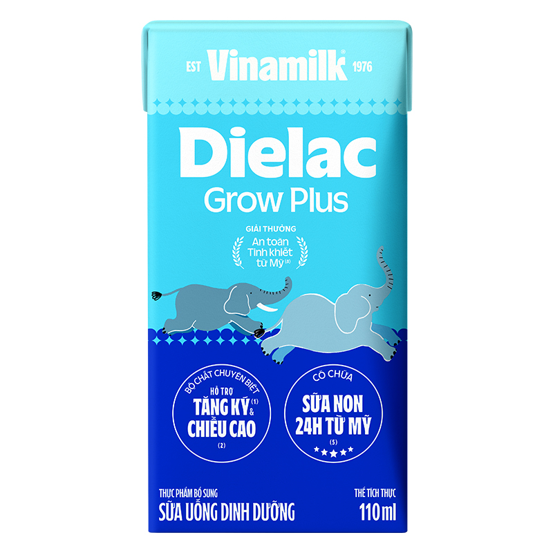 Combo 2 thùng 48 hộp sữa non pha sẵn Dielac Grow Plus 110 ml (từ 1 tuổi) - Giao bao bì ngẫu nhiên 7