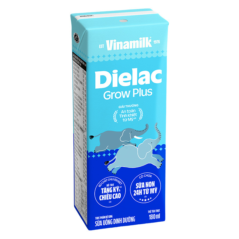 Lốc 4 hộp sữa non pha sẵn Dielac Grow Plus 180 ml (từ 1 tuổi) - Giao bao bì ngẫu nhiên 3