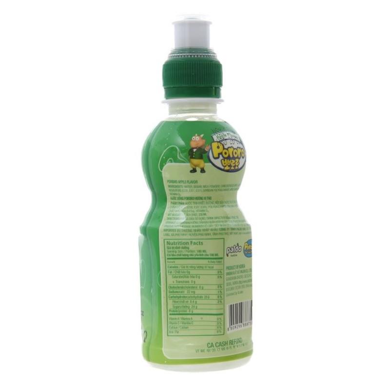 Combo 4 chai nước trái cây Pororo vị táo 235 ml (từ 3 tuổi) 8