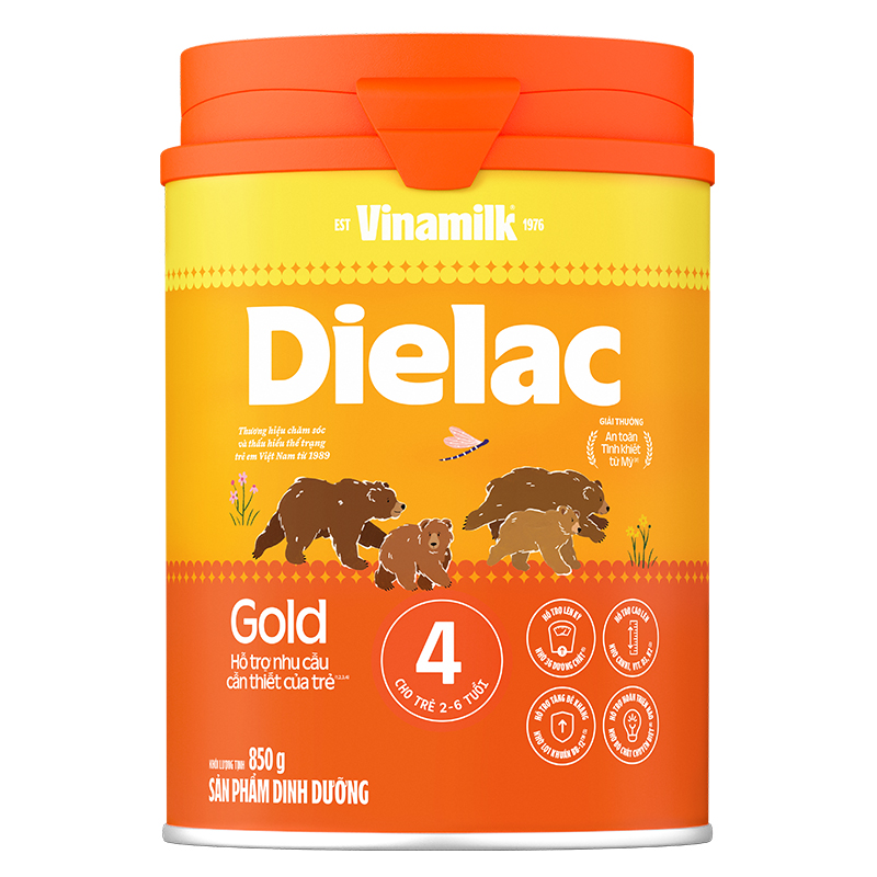 Sữa bột Dielac Gold số 4 (sữa non) hương vani 1.4 kg (2 - 6 tuổi) - Giao bao bì ngẫu nhiên 12
