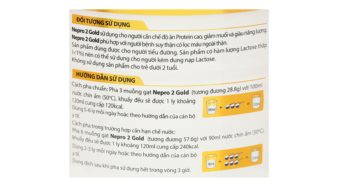 Combo 4 lon Sữa bột Nepro 2 Gold dành cho người bệnh thận có lọc máu lon 400g - 8