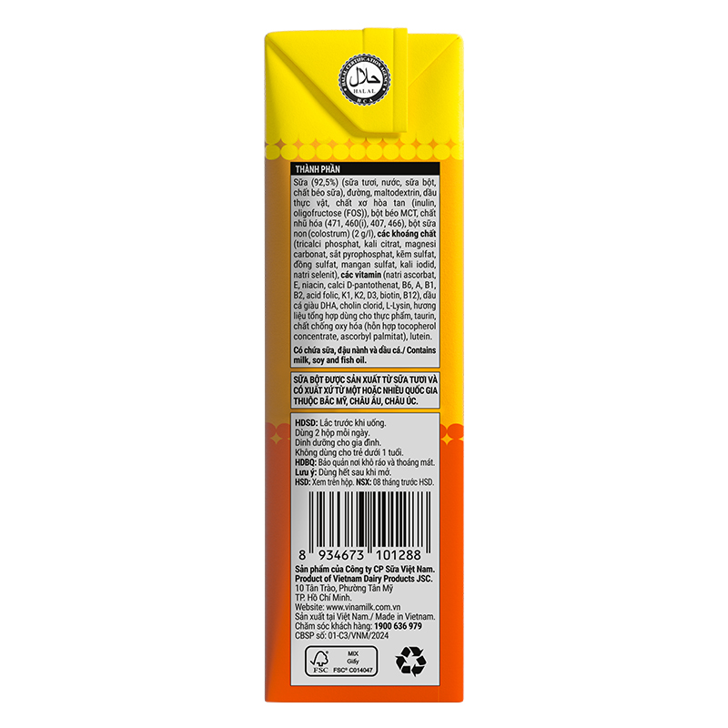 Thùng 48 hộp sữa non pha sẵn Dielac Gold 180 ml (từ 1 tuổi) 17