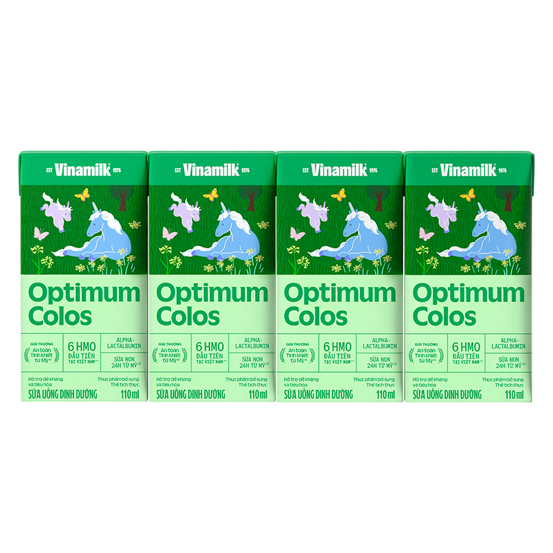 Lốc 4 hộp sữa non pha sẵn Optimum Colos 110 ml (từ 1 tuổi) - Giao mẫu ngẫu nhiên 16