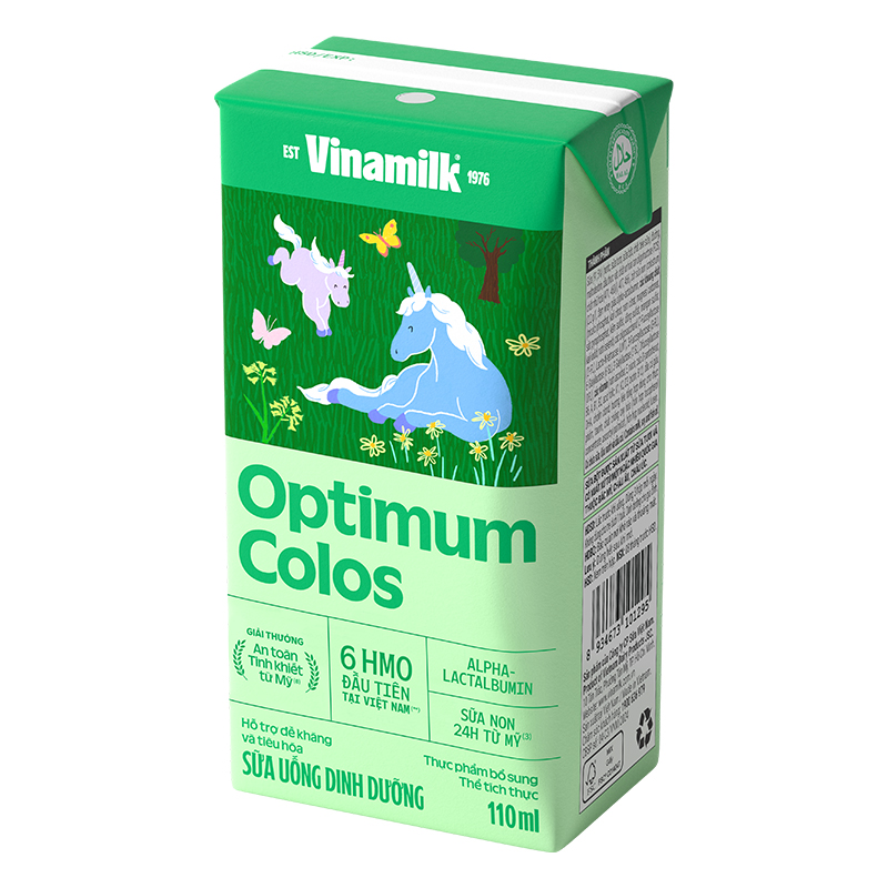 Lốc 4 hộp sữa non pha sẵn Optimum Colos 110 ml (từ 1 tuổi) - Giao mẫu ngẫu nhiên 18