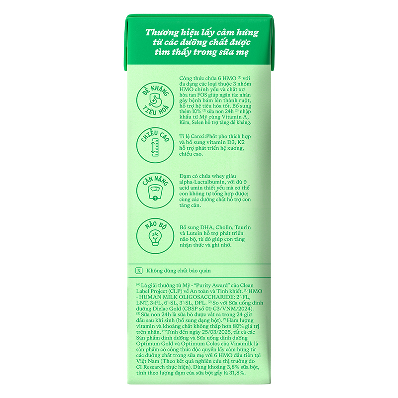 Lốc 4 hộp sữa non pha sẵn Optimum Colos 180 ml (từ 1 tuổi) - Giao bao bì ngẫu nhiên 6