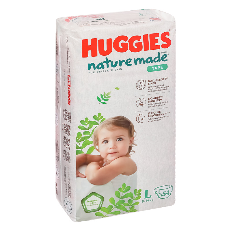 Combo 4 tã dán Huggies Platinum nature made siêu cao cấp size L 54 miếng (9 - 14 kg) - Giao bao bì ngẫu nhiên 19