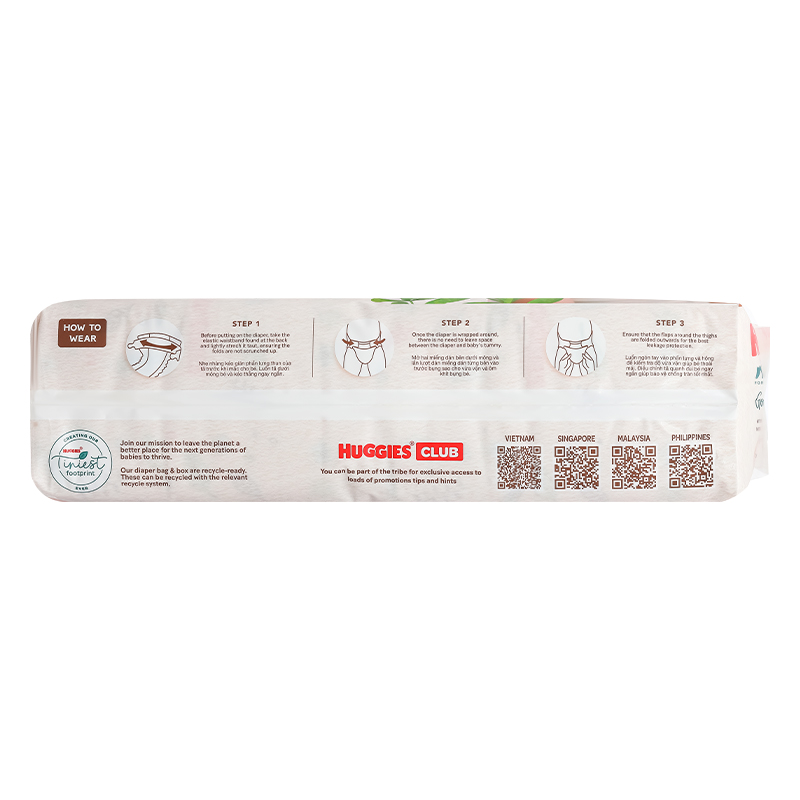 Combo 4 tã dán Huggies Platinum nature made siêu cao cấp size M 64 miếng (6 - 11 kg) - Giao bao bì ngẫu nhiên 21