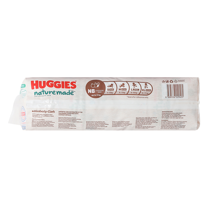 Combo 2 tã dán Huggies Platinum nature made siêu cao cấp size NB 60 miếng/bịch (Dưới 5 kg) - Giao bao bì ngẫu nhiên 21