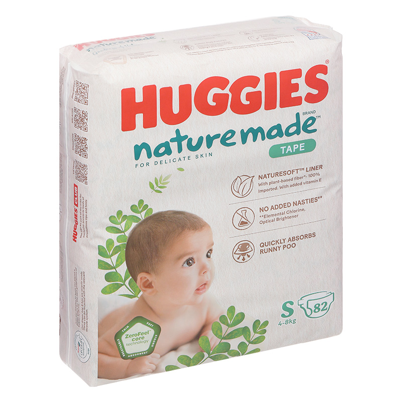Combo 2 tã dán Huggies Platinum nature made siêu cao cấp size S 82 miếng/bịch (4 - 8 kg) - Giao bao bì ngẫu nhiên 15