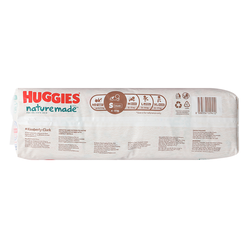 Combo 2 tã dán Huggies Platinum nature made siêu cao cấp size S 82 miếng/bịch (4 - 8 kg) - Giao bao bì ngẫu nhiên 17