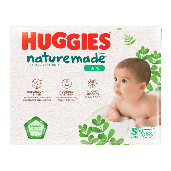 Tã dán Huggies Platinum Naturemade thấm hút tốt, mua 2 tặng balo nấm - AVAKids.com