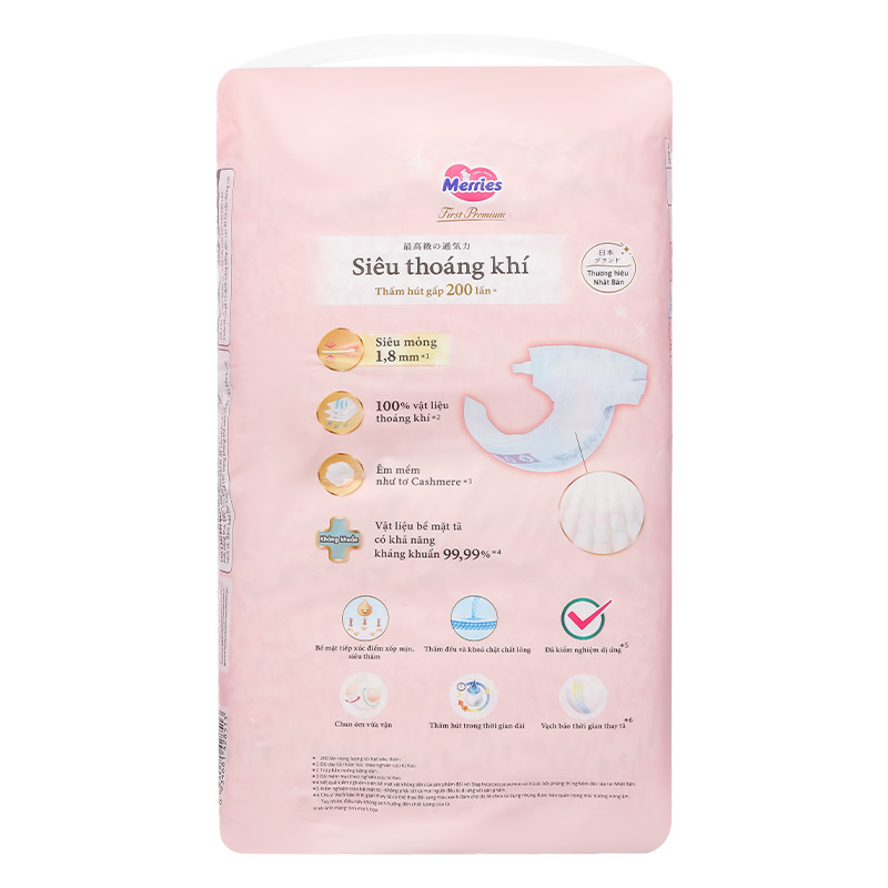 Tã dán Merries First Premium size M 48 miếng (6 - 11 kg) 2