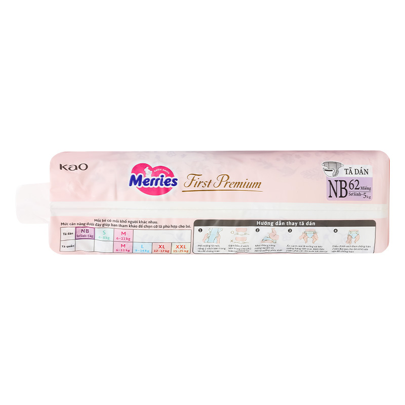 Tã dán Merries First Premium size M 48 miếng (6 - 11 kg) 19