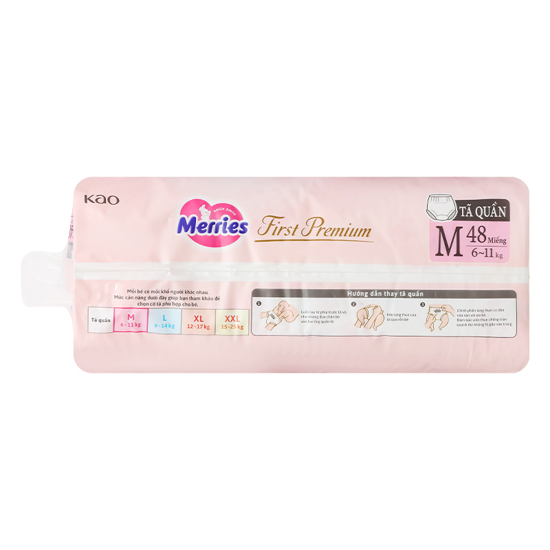 Tã quần Merries First Premium size L 40 miếng (9 - 14 kg) 12
