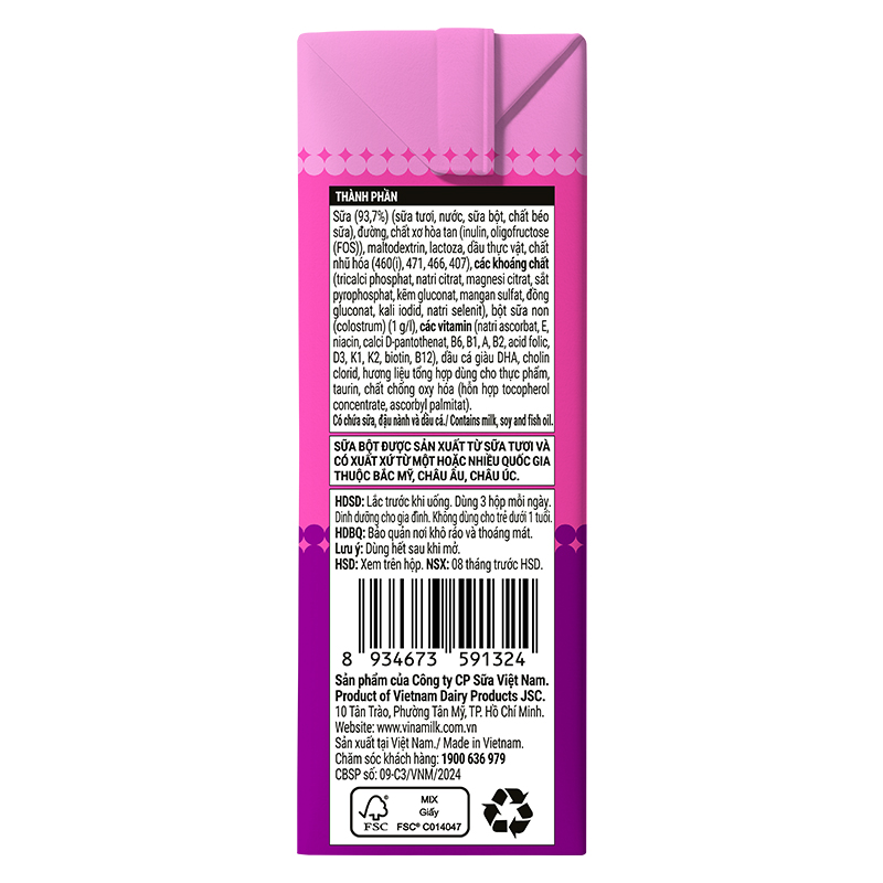Lốc 4 hộp sữa non pha sẵn Dielac Grow 110 ml (từ 1 tuổi) - Giao bao bì ngẫu nhiên 19