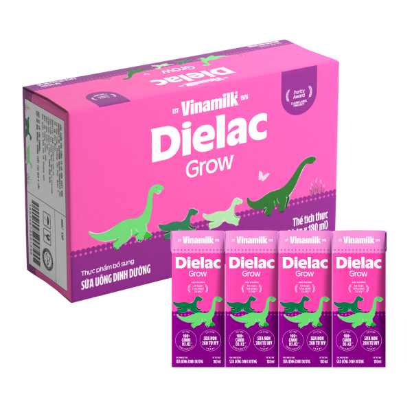 Thùng 48 hộp sữa non pha sẵn Dielac Grow - Giao bao bì ngẫu nhiên