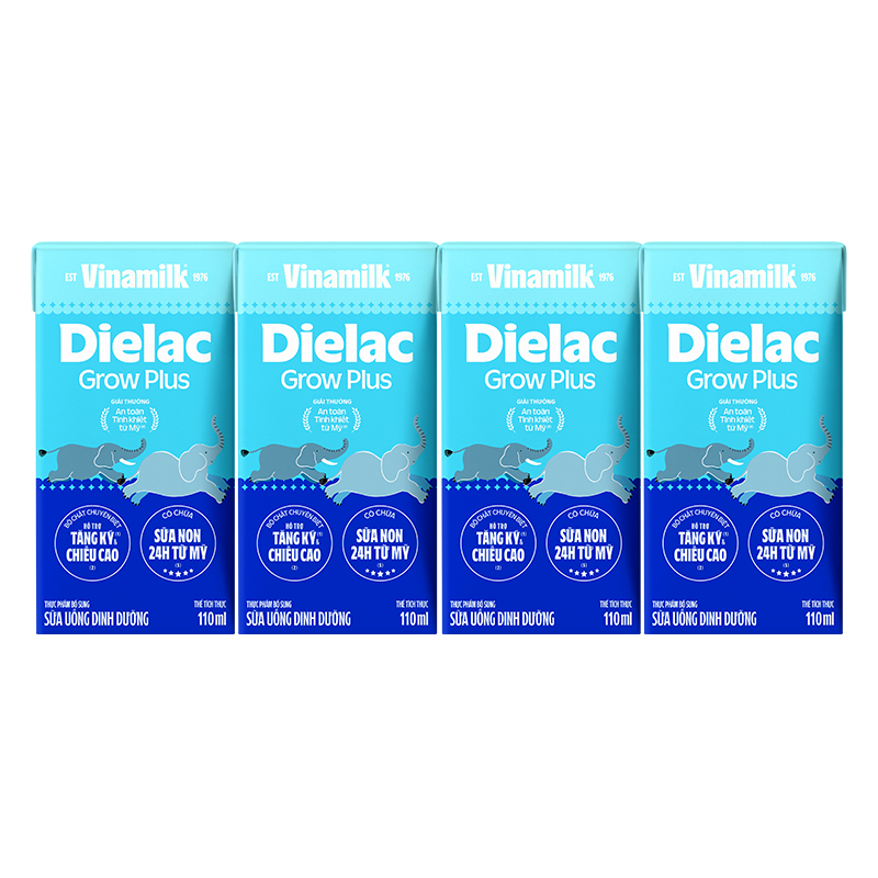 Combo 2 thùng 48 hộp sữa non pha sẵn Dielac Grow Plus 110 ml (từ 1 tuổi) - Giao bao bì ngẫu nhiên 18