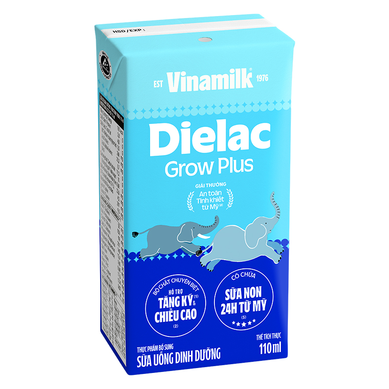 Combo 2 thùng 48 hộp sữa non pha sẵn Dielac Grow Plus 110 ml (từ 1 tuổi) - Giao bao bì ngẫu nhiên 19
