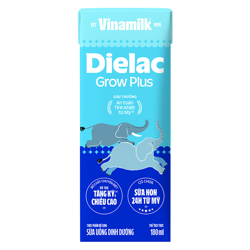 Lốc 4 hộp sữa non pha sẵn Dielac Grow Plus 180 ml (từ 1 tuổi) - Giao bao bì ngẫu nhiên 19